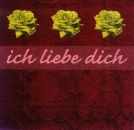 s7052 - Ich liebe dich - rot - Servietten - Packung - 20 Stück