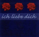 s7064 - Ich liebe dich - blau - Servietten - Packung - 20 Stück