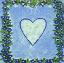 s7072 - Coeur et fleur - pastell blau - Servietten - Packung - 20 Stück