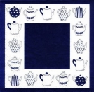 s7075 - Kaffee - blau/weiß - Napkins - Package - 20 pcs.