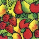s7112 - Obst und Beeren - Servietten - Packung - 40 Stück