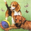 s7288 - Playing Dogs - Napkins - Package - 20 pcs.