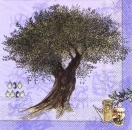s7317 - Olive Tree - lila - Napkins - Package - 20 pcs..
