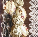 s7385 - Victorian  Easter - brown - Napkins - Package - 20 pcs..