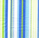 s7720 - Streifen blau/grün - Servietten - Packung - 20 Stück