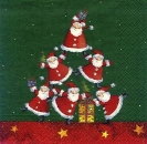 s7727 – Santa-Pyramide – Servietten – 33 x 33 cm - Packung – 20 Stück