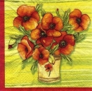 s7755 - Mohnblumen-Strauß - Servietten - Packung 40 Stück
