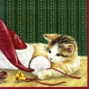 s7810 - Katz und Maus - green - Servietten - Packung - 20 Stück