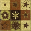 s7863 - Twinkling Stars - brown - Servietten - Packung - 20 Stück