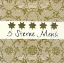 s7901 - 5 Sterne Menue - Servietten - Packung - 20 Stück