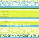 s7983 - Lovely Day türkis - Servietten - Packung - 20 Stück