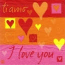 s7991 - Je t'aime - Ich liebe Dich - I love you - Servietten - Packung - 20 Stück