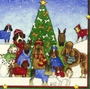s8100 - Christmas Canines - Servietten - Packung - 20 Stück