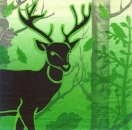 s8141 - Deer - green - Servietten - Packung - 20 Stück