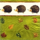 s8176 - Igel im Herbst - Servietten - Packung - 40 Stück