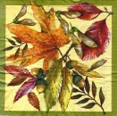 s8177 - Laub und Früchte im Herbst - Servietten - Packung - 40 Stück