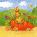 s8237 - Racing Carrot - Servietten - Packung - 20 Stück