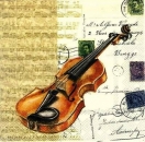 s8264 - Violin - Servietten - Packung - 20 Stück