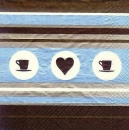 s8508 - Coffee Stripes - Servietten - Packung - 20 Stück