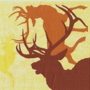 s9010 - Roaring Deers - brown - Napkins - Package - 20 pcs.