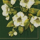s9024 - Hellebores - dark green - Napkins - Package - 20 pcs.