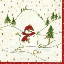 s9054 - Mr. Snow - white red - Servietten - Packung 20 Stück
