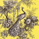 s9269 – Peacock – yellow – Servietten – Packung – 20 Stück