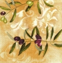 s9438 – Oliven – creme – Servietten – 33 x 33 cm - Packung – 20 Stück