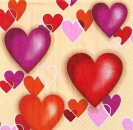 s9917 - Love Story - cream - Servietten - Packung - 20 Stück.