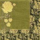 s9z10073 - Ornament - green/gold - Servietten - Packung - 20 Stück.