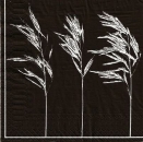 s9z10214 – Gräser - schwarz - Napkins - Package - 20 pcs.