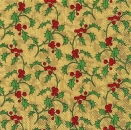 s9z10453 - Vintage Holly - gold - Servietten - Packung - 20 Stück