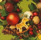 s9z10507 - Holiday Wreath - Napkins - Package - 20 pcs..