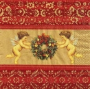s9z10759 - Retro Angels - dark red - Servietten - Packung - 20 Stück.