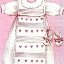 s9z11025 - Christening Robe - rose - Napkins - Package - 20 pcs.