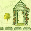 s9z11106 - Pavillon - green - Servietten - Packung - 20 Stück