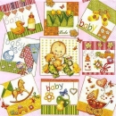 s9z11256 - Baby - rose - Servietten - Packung - 20 Stück