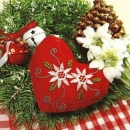 s9z11333 - Edelweiß Heart - Servietten - Packung - 20 Stück.
