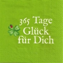 s9z11464 - 365 Tage Glück- Servietten - Packung - 20 Stück