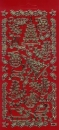 sti0254 - Sticker rot/gold - Weihnachtsmotiv