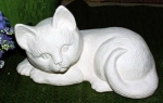 liegende Katze – 16 cm lang - Schrühware