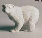 Stehender Bär - 15 cm lang - Schrühware