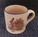 Keramik-Tasse  - Becher mit Wunschtext – Motiv: 2 x Hase