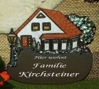 Töpfer-Türschild – Haus mit Laterne – 18 x 17 cm – Reliefbild – aufwändige Handarbeit