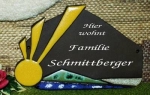 Töpfer-Türschild – Sonne – modern – 20 x 13 cm – Reliefbild – aufwändige Handarbeit