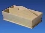 Utensilienbox – klein - 8 x 29 x 17,5 cm  – Holz naturbelassen zum Selbstgestalten – Restbestand zum Sonderpreis
