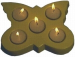 Gießform - Teelichthalter Schmetterling für  5 Kerzen - 15 x 19 cm
