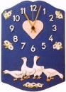 Gießform - Uhr Gänse - 29,0 x 20,5 cm